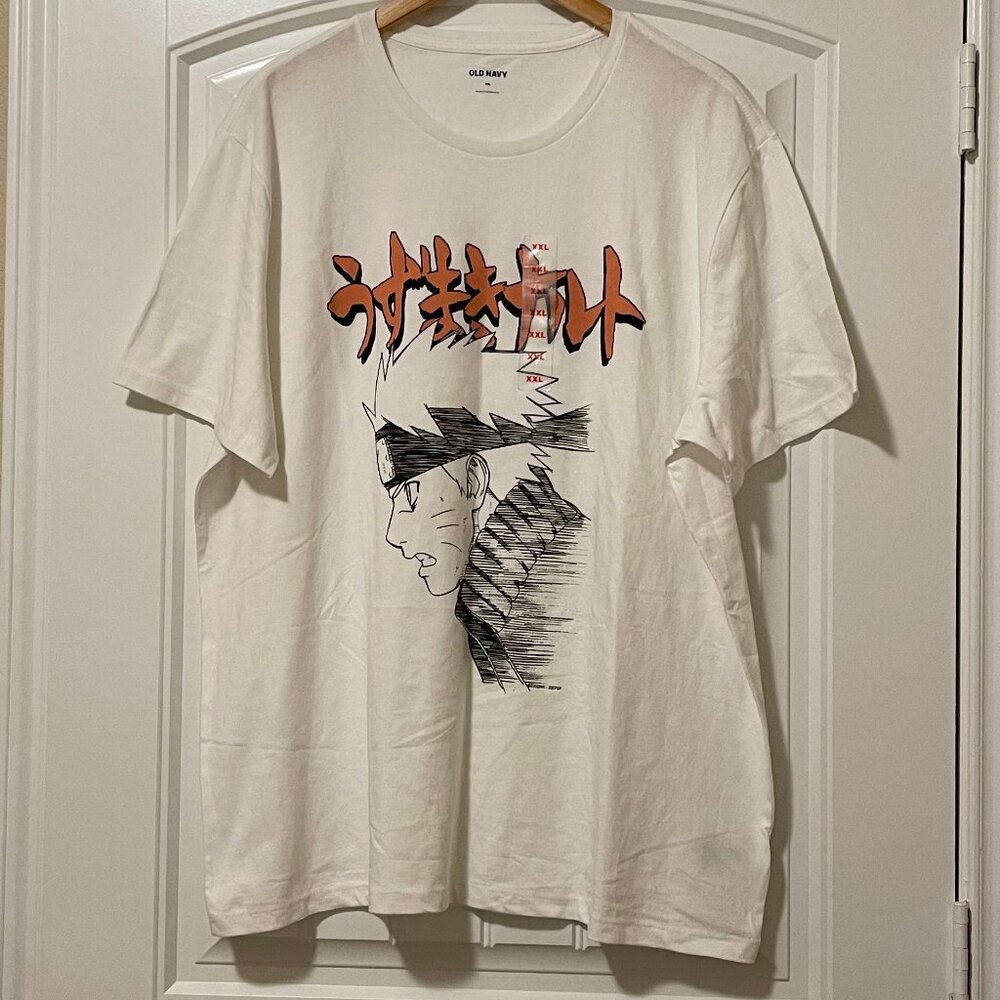 OLD NAVY NARUTO MEN crew neck T-SHIRT, size XXL 100% cotton
